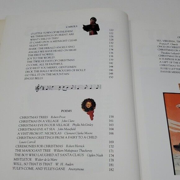Vintage NORMAN ROCKWELL CHRISTMAS Book Charming Illustrations Music Poem Stories - Picture 11 of 16